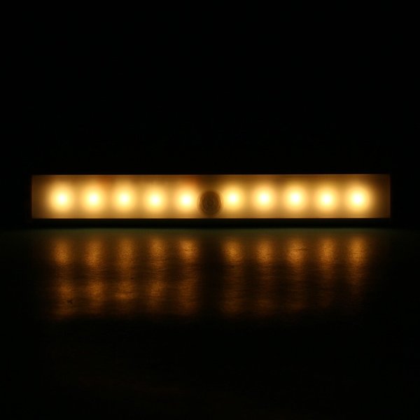 동작감지 와이드 LED 무선 센서등(웜색) (10구)