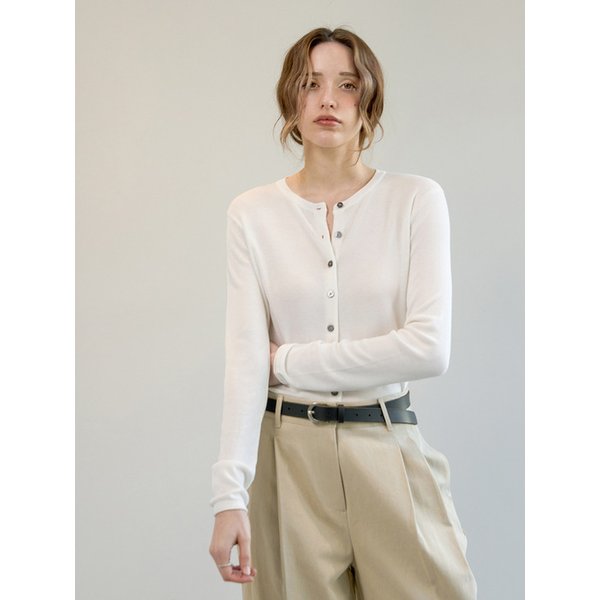 미니멀 실켓 라운드가디건