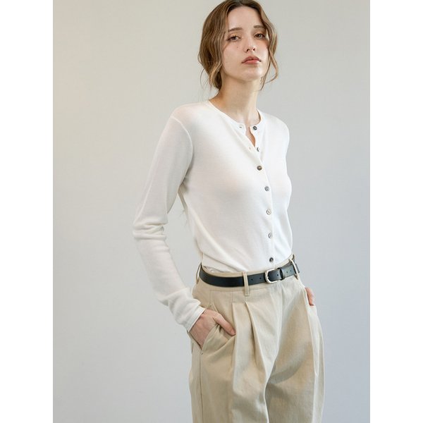 미니멀 실켓 라운드가디건