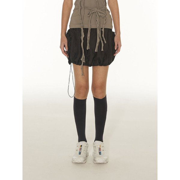 CARGO PUMPKIN MINI SKIRT - BLACK