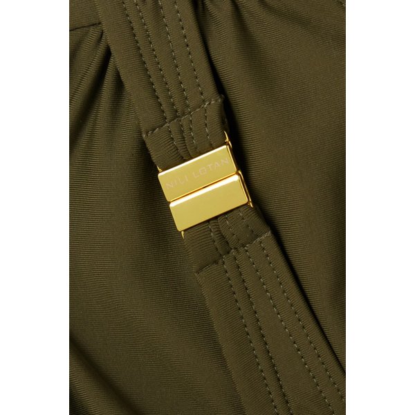 닐리 로탄 골드톤 하드웨어 장식 비키니 탑 46376663162974515