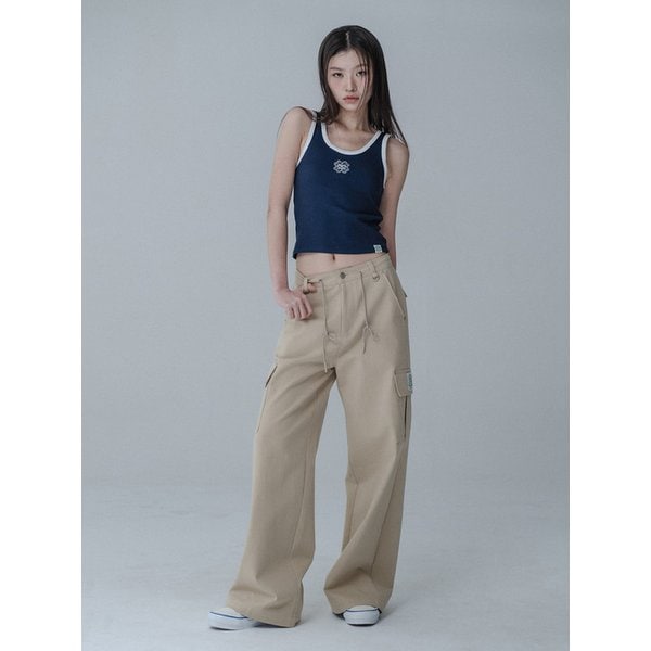 [리퍼브]WIDE STRING CARGO PANTS_BEIGE