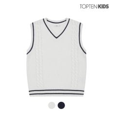탑텐 [탑텐키즈] 남아 케이블 니트 베스트_MKD1ES1201
