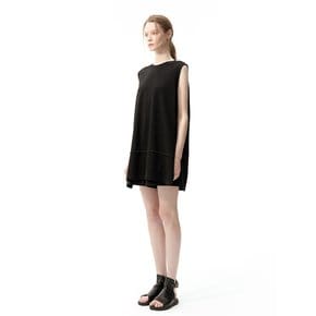 RAW EDGE LINE SLEEVELESS_BLACK