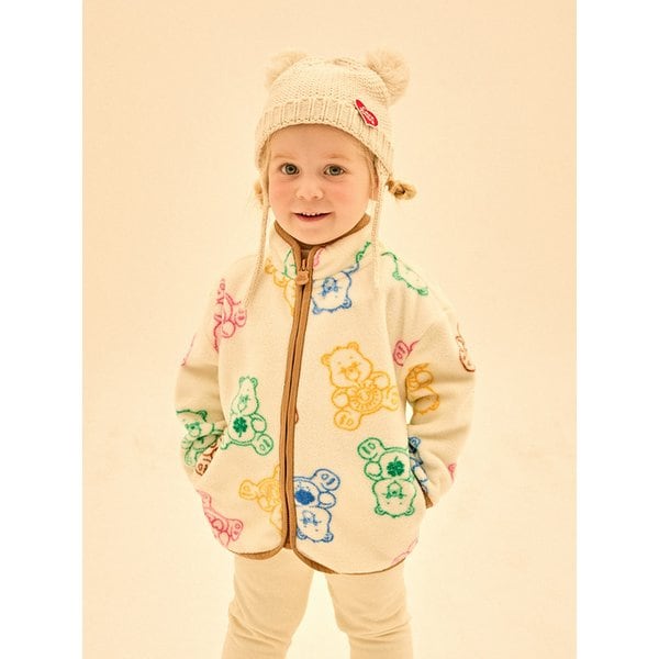 컬러 케어베어즈 플리스 점퍼