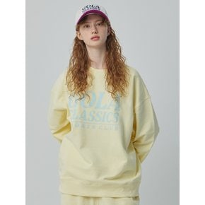 BOLD LETTRING SWEATSHIRTS [LEMON]