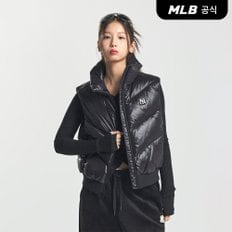 [엠엘비코리아공식] 여성 바시티 유광 중량 패딩조끼 NY (Black)