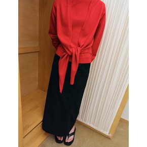 Rachel Wrap Knit Cardigan (Red)