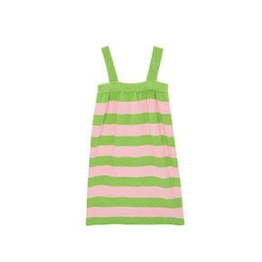 Stripe Sleeveless Dress_lime milkypink