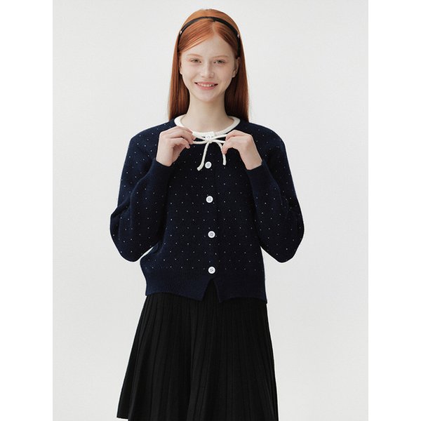 도트 리본 니트 가디건 (TLCCX7984)