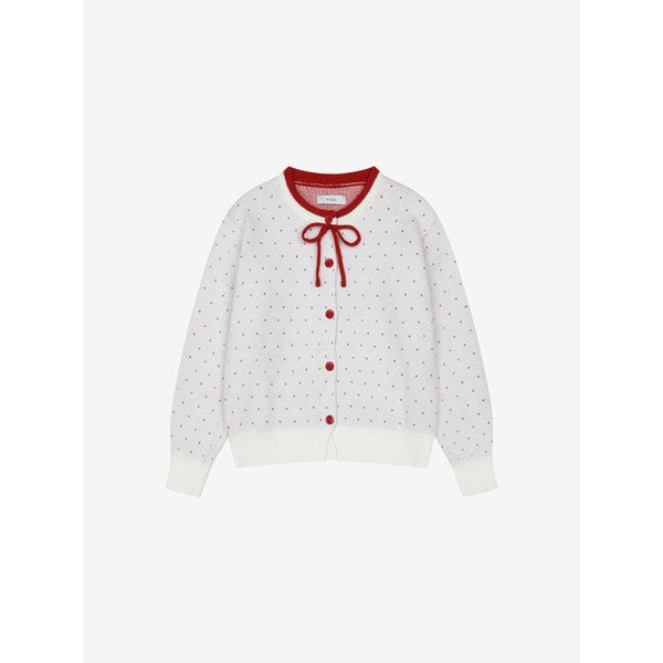 도트 리본 니트 가디건 (TLCCX7984)