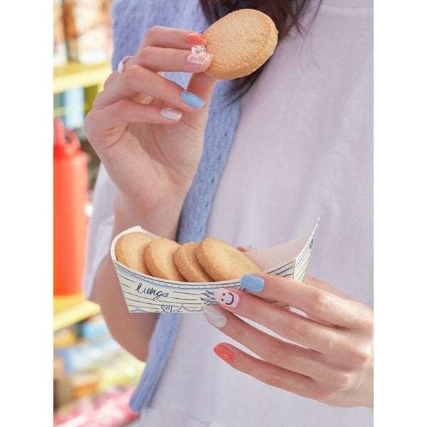 샵젤 얌얌꽃쿠키 붙이는 젤 네일 34pcs(베이스젤8PCS)
