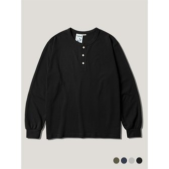 퍼스텝 스테이블 헨리넥 긴팔티 블랙 SJLT4748