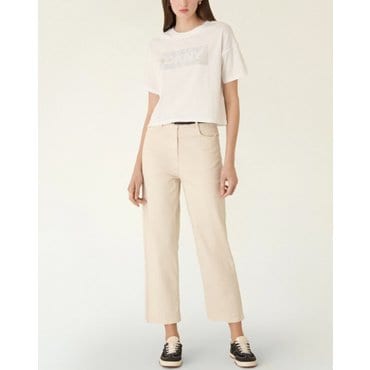 DKNY 라인스톤 크로스 워크 로고 티셔츠 (DW2F1TTS01BU)