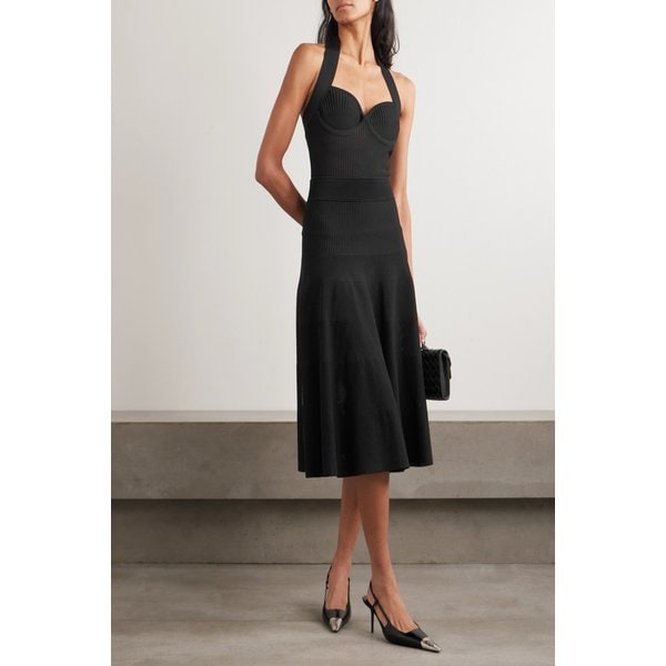 리브 저지 홀터넥 미디 원피스 46376663162945903