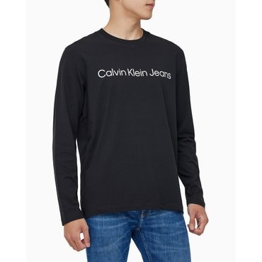 Calvin Klein Jeans 남성 레귤러핏 인스티튜셔널 긴팔 티셔츠(J324901)