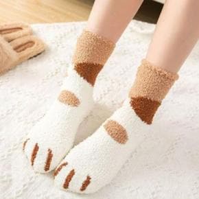 /필레오 고양이 앞발 극세사 수면양말 6type