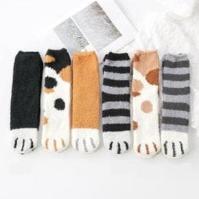 /필레오 고양이 앞발 극세사 수면양말 6type