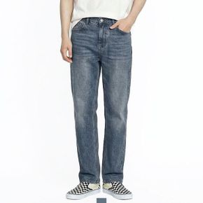 남성 중청 스판워싱 일자핏 데님팬츠 ON JEA QWFOSVA6_P435494652