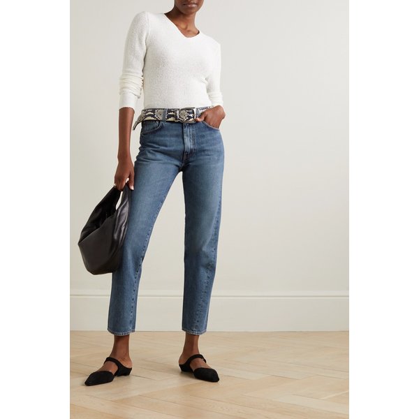 트위스트 심 하이라이즈 스트레이트 진 미드 데님 1647597279345582