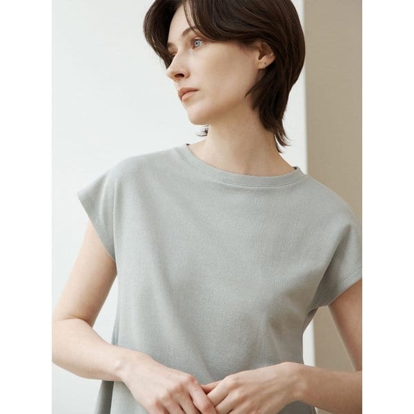 보트넥 언발런스 캡소매티