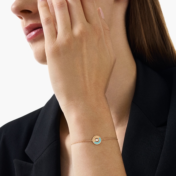 포제션 바이브런트 팰리스 브레이슬릿 로즈 골드 - 터콰이즈