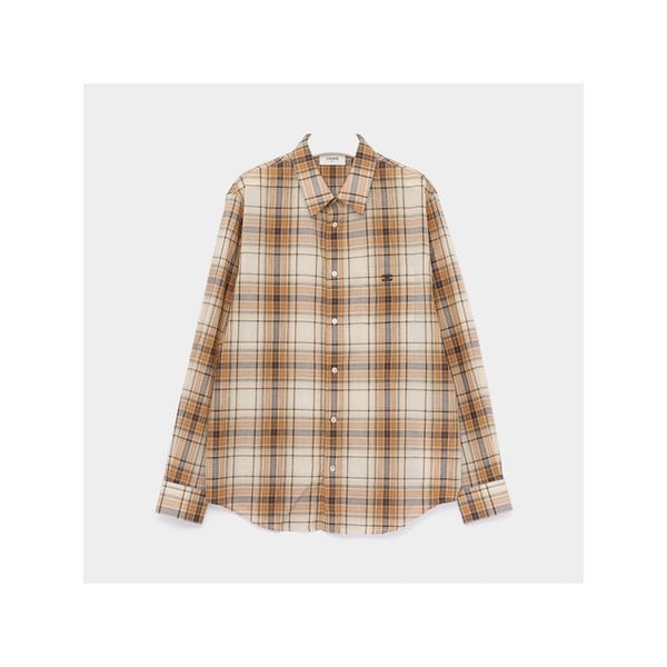 트리오페 체크 체스트 버튼업 남성 셔츠 2C9820W22 03BX