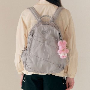 로라로라 LOGO STRING BACKPACK SILVER