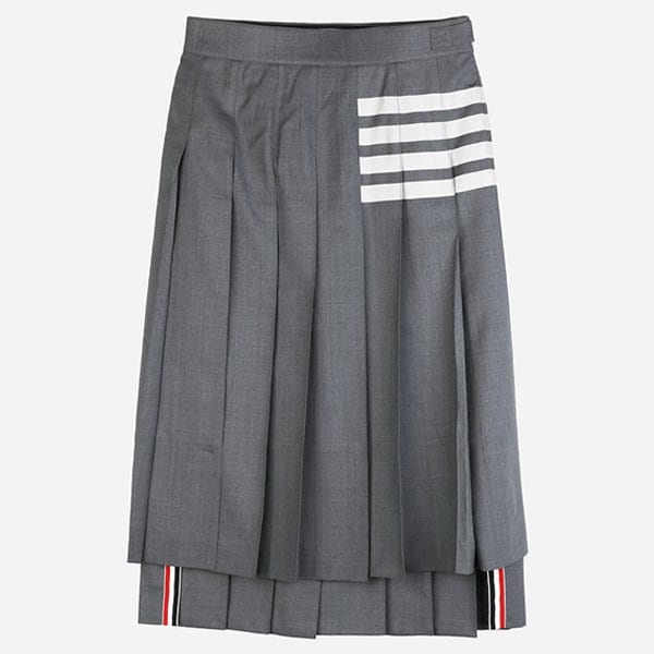 [시흥점] 5F FGC400V 06146 035 사선 플레인 울 플리츠 스커트 그레이