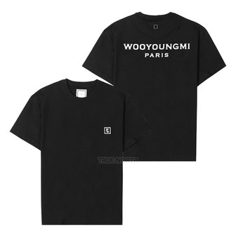  [우영미] 24SS 남성 W241TS07 708B 백 로고 반팔 티셔츠 블랙