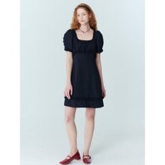 Frill mini dress_black