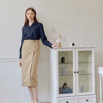 YUPPE COTTON WRAP SKIRT_BEIGE