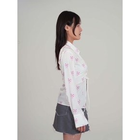 Ribbon Eyelet Shirt wh