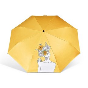 내셔널갤러리 미니라이트-2 UV 선플라워즈 여성 수동 3단 우산 25cm 238g UPF 50+