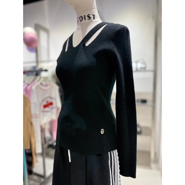[여주점] 브이넥 슬릿 니트탑 ES1BX003