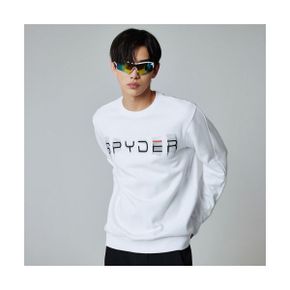 SPYDER 스머지 레터링 로고 기모 맨투맨 SPJPCNRL311UWHT