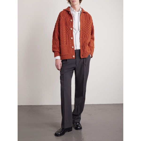 빔스 알란 패치워크 케이블 니트 울 가디건 46376663163004949