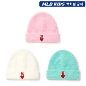 MLB키즈 24FW  하트 밍크 비니 뉴욕양키스 7ABNH0146