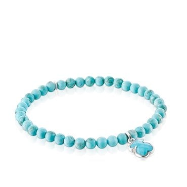 TOUS 실버 앤 다이드 마그네사이트 토스 아이콘 컬러 브레이슬릿 TOUS Icon Color bracelet 212531500