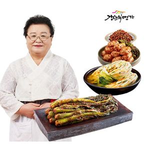 강순의 별미 김치 4종 (여수돌산갓김치 2kg+치자백김치 2kg+총각김치 1kg+마늘쫑..[34588711]