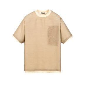 [25SS] 베이지《Air Mesh Double》반팔 티셔츠 ARTS5B406I2