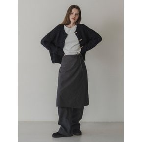 Nowed wrap skirt (charcoal)