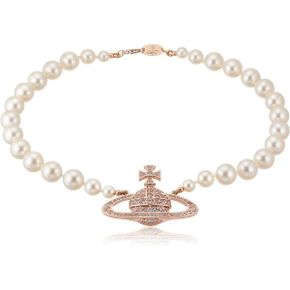 일본 비비안웨스트우드 목걸이 ONE ROW PEARL BAS RELIEF CHOKER Brass No Gemstone 1734410