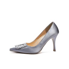 Square Crystal Stiletto_Silver Gray