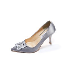 Square Crystal Stiletto_Silver Gray