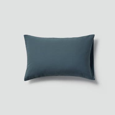 JAJU 코튼 워싱 피그먼트 베개커버_60x40cm_틸블루