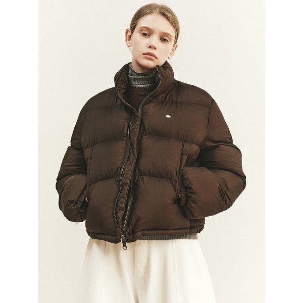 MINIMAL CROPPED PUFFER PADDING_BROWN
