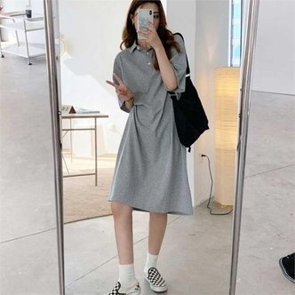  [오노마] ONM 여름에 입기 좋은 카라티 원피스 대학생 원피스 패션