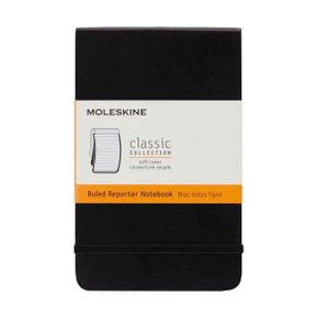 일본 몰스킨 노트 Moleskine Reporter Notebook Pocket Ruled 블랙 Soft Cover 3.5 x 5.5 Notebo