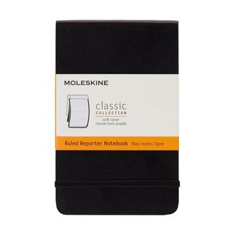  일본 몰스킨 노트 Moleskine Reporter Notebook Pocket Ruled 블랙 Soft Cover 3.5 x 5.5 Notebo